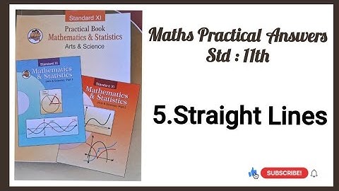 5.Straight Lines / 11th Maths Practical Answers