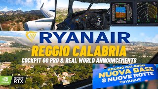 Ryanair *First on YouTube* | Bologna(LIPE)✈Reggio Calabria(LICR) | GoPro | Europe Pilot Career Ep.30