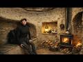 Amazing Girl Builidng Hidden Cozy Underground Survival Shelter With Wood Stove For Safe From Fox