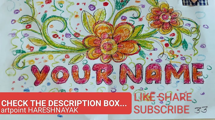 DRAWING - 1 ll YUOR NAME & PHOTO ll APRIL-25 ll AIRPORT SCHOOL AHMEDABAD ll artpoint HARESHNAYAK