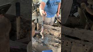 Mr. Gom Gom pulls the shockbreaker #forgedfromiron #handmade craftsmanship #steelwork #blacksmith