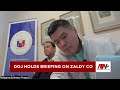 Justice Department holds briefing on Zaldy Co