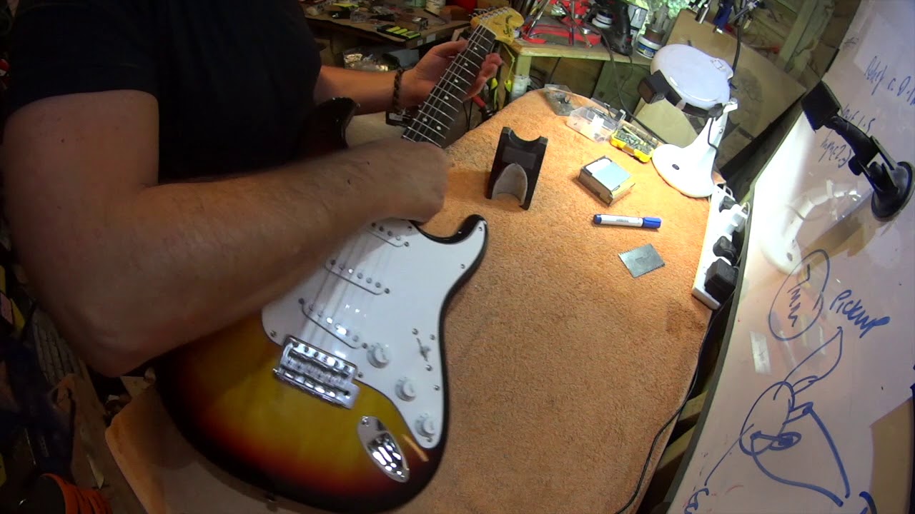 Squier Vintage Modified Strat pickup change and set up - YouTube