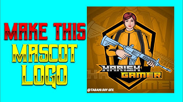 HOW TO MAKE BGMI MASCOT LOGO | GAMING LOGO | TABAHI BOY GFX
