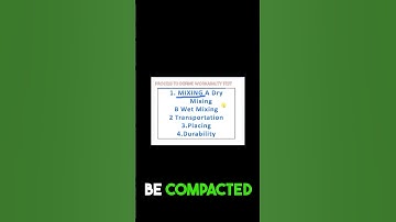 Workability of Concrete Placing of concrete