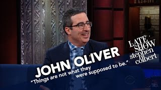 John Oliver Doesn't Think He'll Get Deported, But He's Being Cautious(Host of 'Last Week Tonight' John Oliver swings through to talk with Stephen about the current state of American politics and his own immigration status., 2017-02-08T08:35:01.000Z)