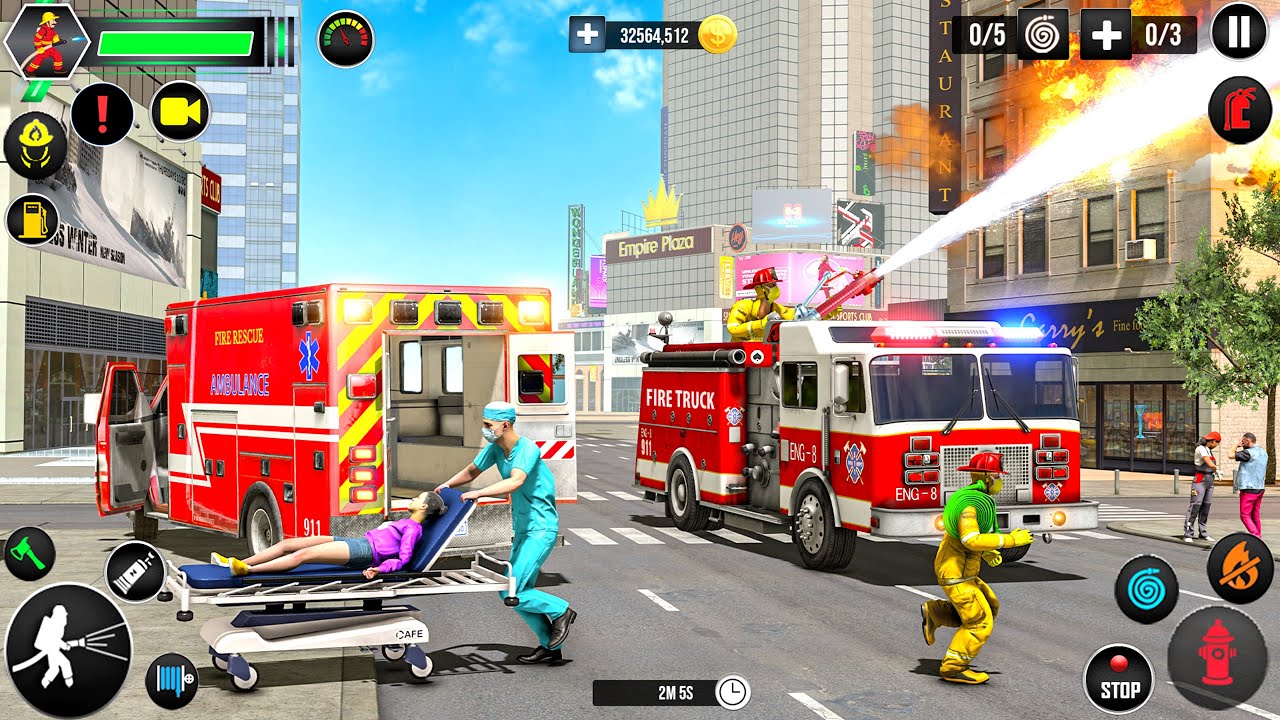 US Fire Fighter Truck Driving Simulator-Real Fire Fighting Fireman`s ...