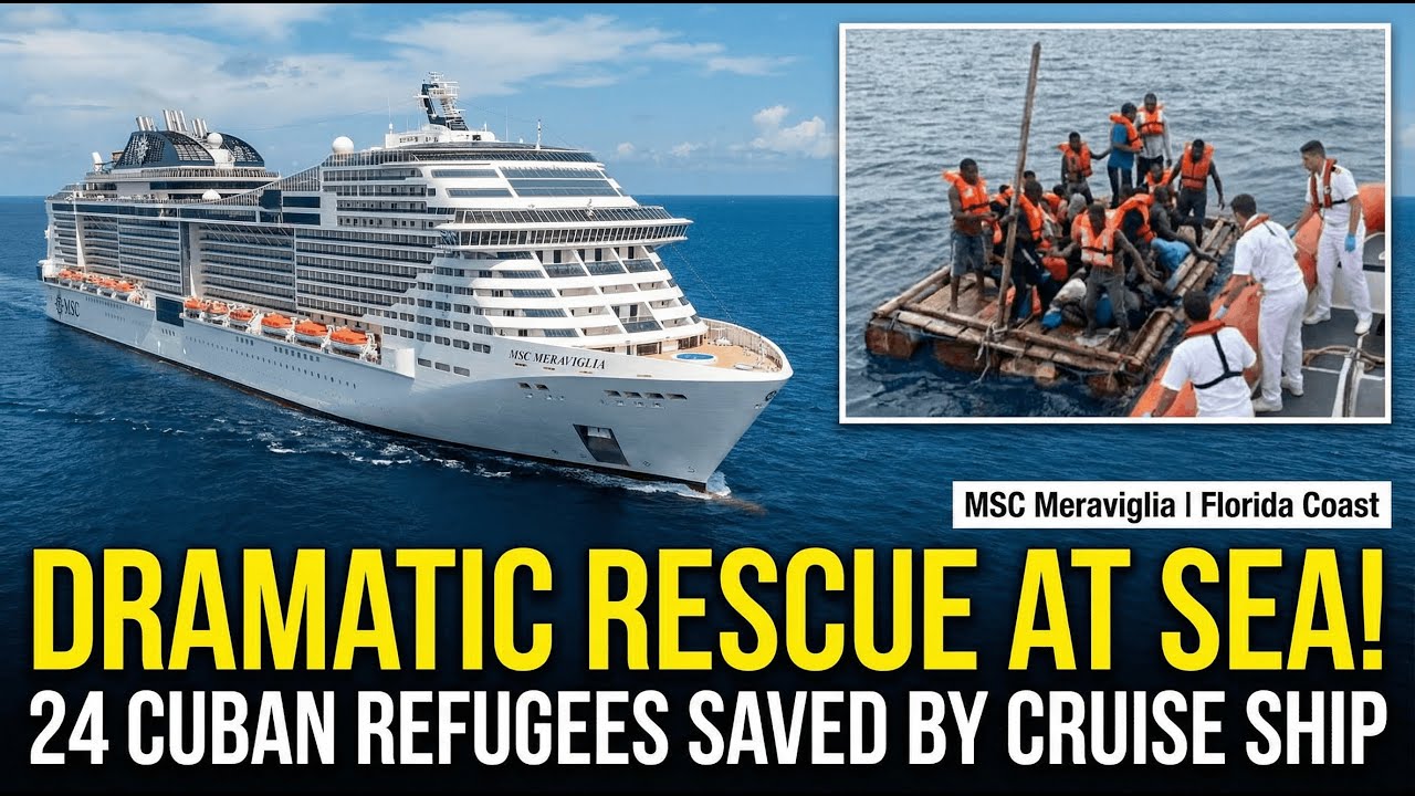 24 Cuban Refugees rescued by MSC Meraviglia Cruise Ship off Coast of ...
