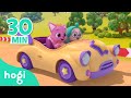 🏎 Racing with Wonderville Friends and more! | Compilation | Sing Along with Hogi | Pinkfong & Hogi