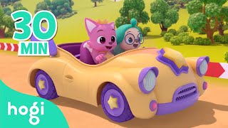 🏎 Racing with Wonderville Friends and more! | Compilation | Sing Along with Hogi | Pinkfong & Hogi