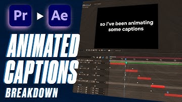 How I make Captions in After Effects