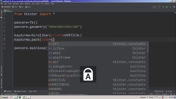 Scrollbar Python Tkinter #46