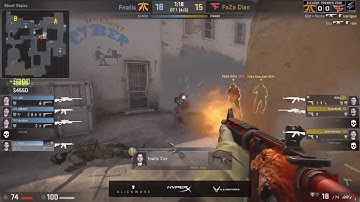 Fnatic Xizt 4K vs FaZe Dust 2 @ ELEAGUE PREMIER 2018