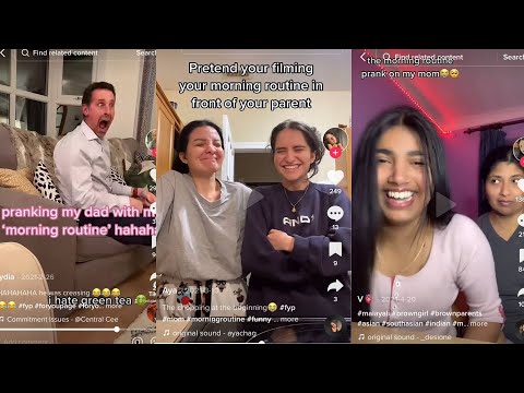My parent's reaction to my fake morning routine (TikTok) # part 2