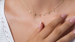 14K Gold Letter Name Necklace