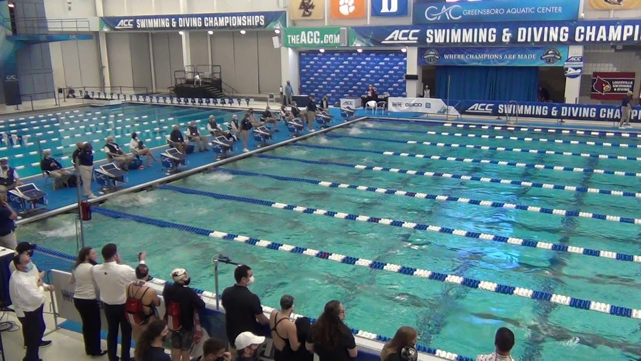 2021 ACC Womens Swimming and Diving Championships Day Three Finals Hansson Throws Down 57.4 100 Breast