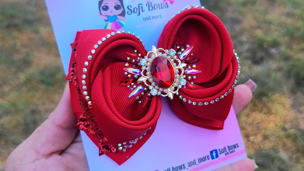 🎀 Moño caracol 🐚 con listón de 5 cm Exclusividad de Secy moñitos 