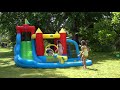 Costway inflatable bouncer bounce house with water slide splash pool without blower