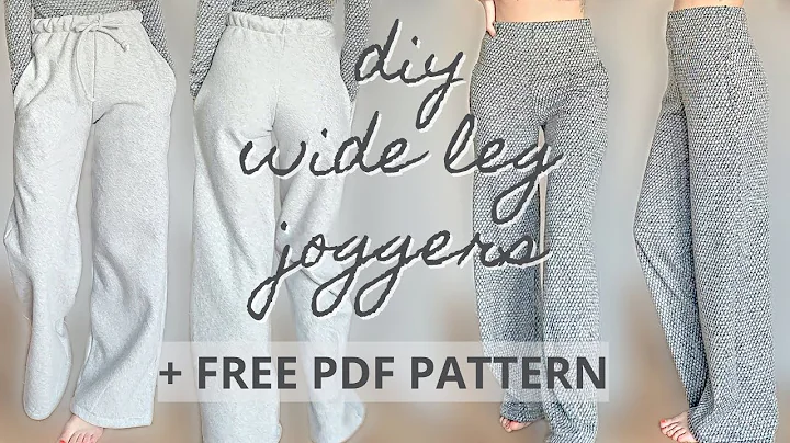 DIY wide leg joggers with FREE PDF PATTERN