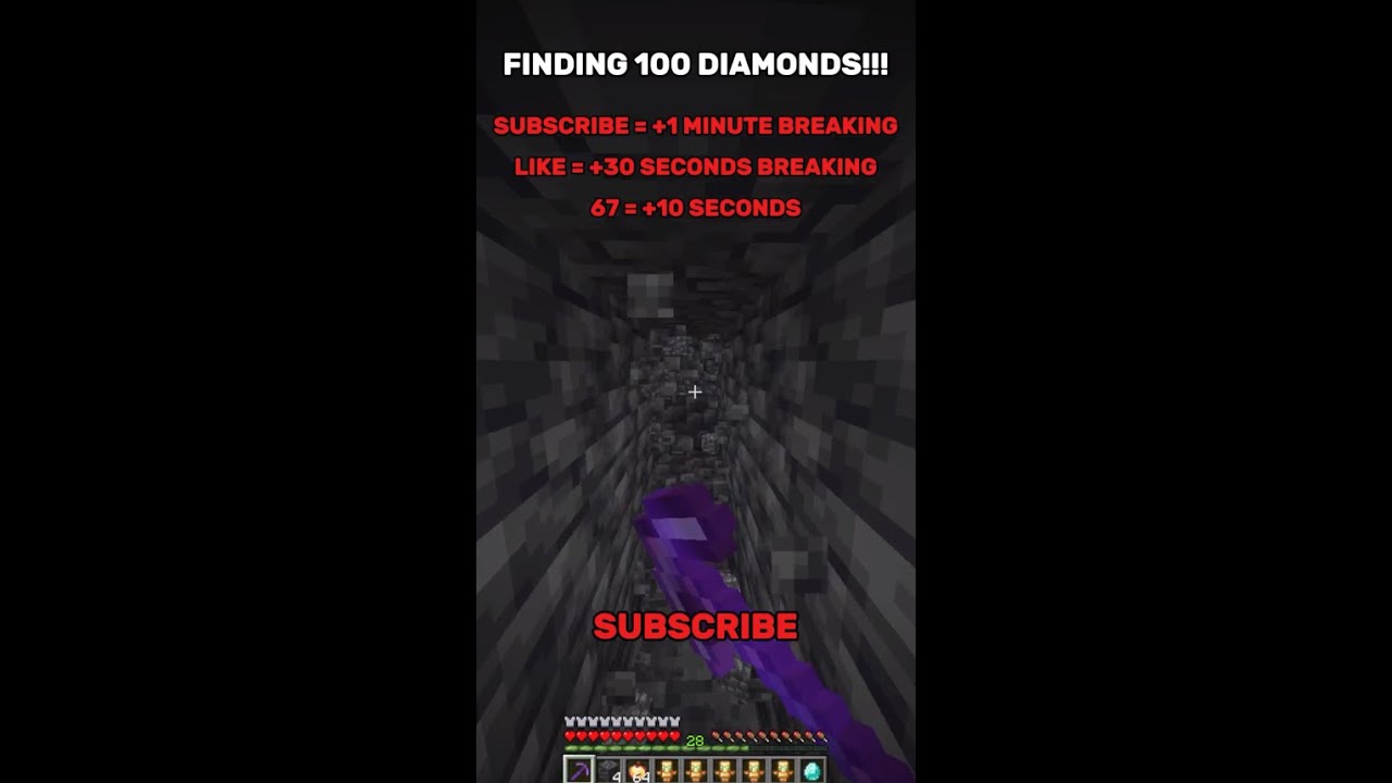 Finding 100 Diamonds in Minecraft!