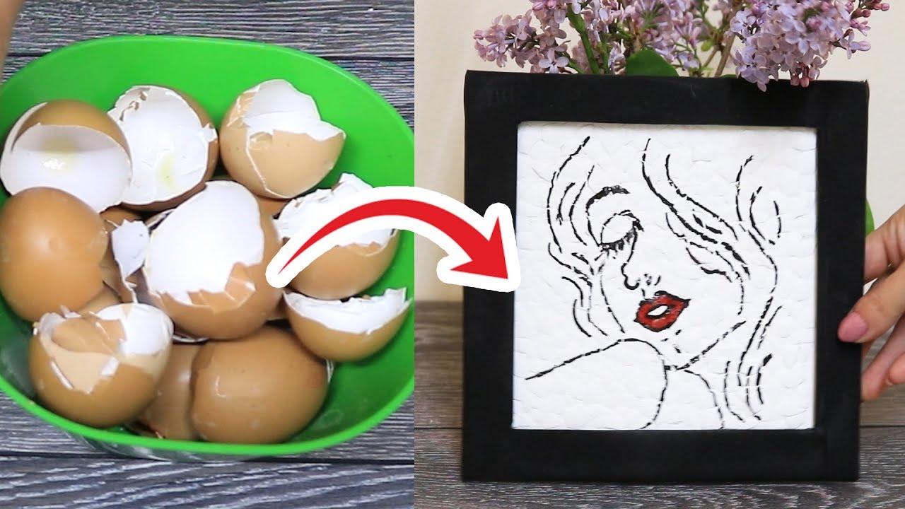 DIY Eggshell Mosaic With Beautiful Girl | Eggshell Mosaic #Art | Ideas ...