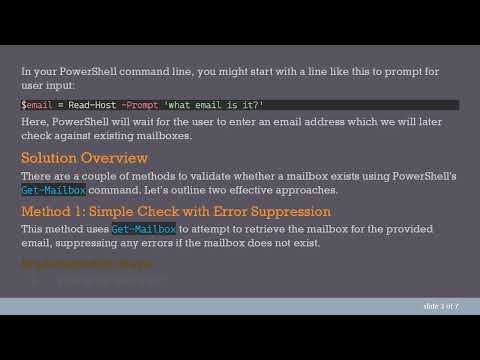 How to Check for Existing Mailboxes in Exchange Online Using PowerShell