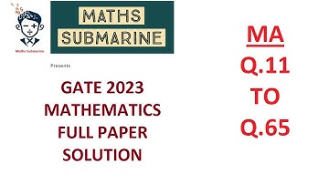 GATE 2023 MA(Mathematics) Full video solution Intro