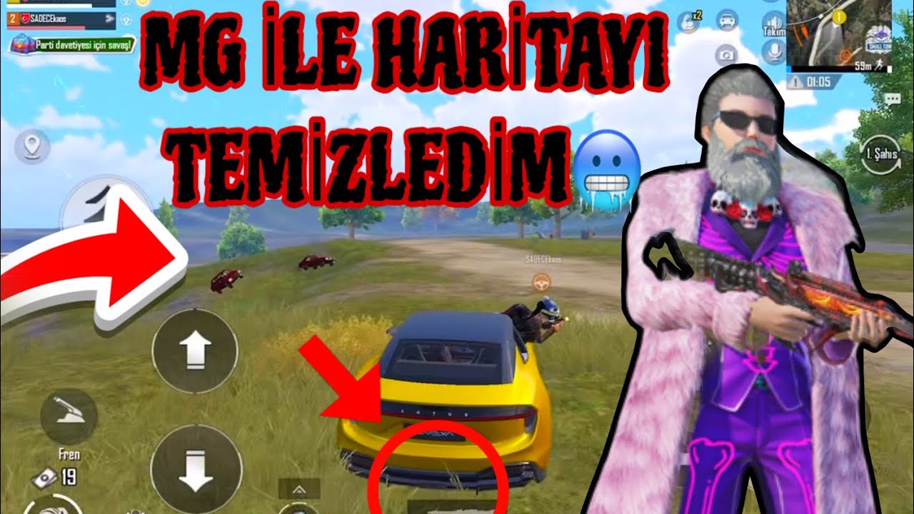 MG İLE HARİTANIN İÇİNDEN GEÇTİM ☠️ _ PUBG MOBİLE