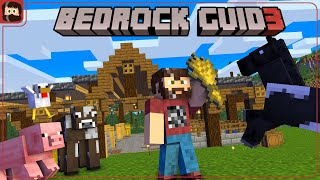 Animal Guide, FARMING And MORE | Bedrock Guide S3 EP8 | Minecraft Tutorial Lets Play