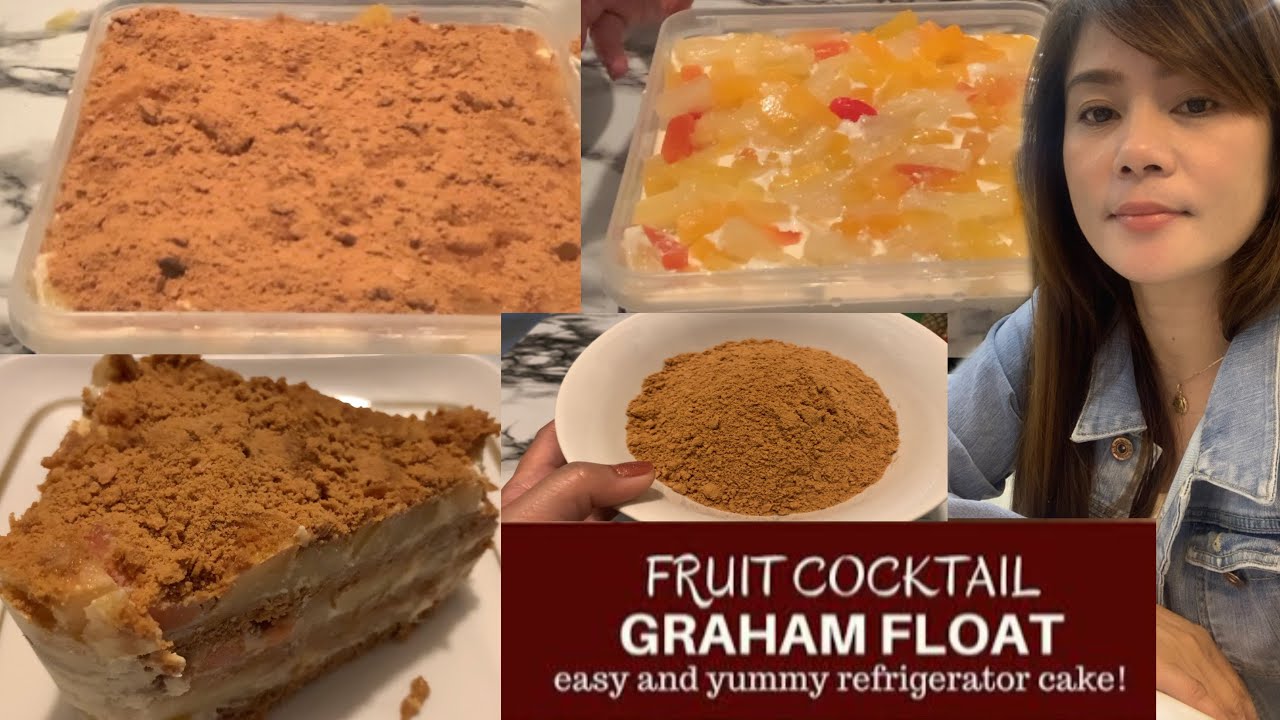 How to make Fruit Cocktail Graham Float 3 Ingredients may masarap na