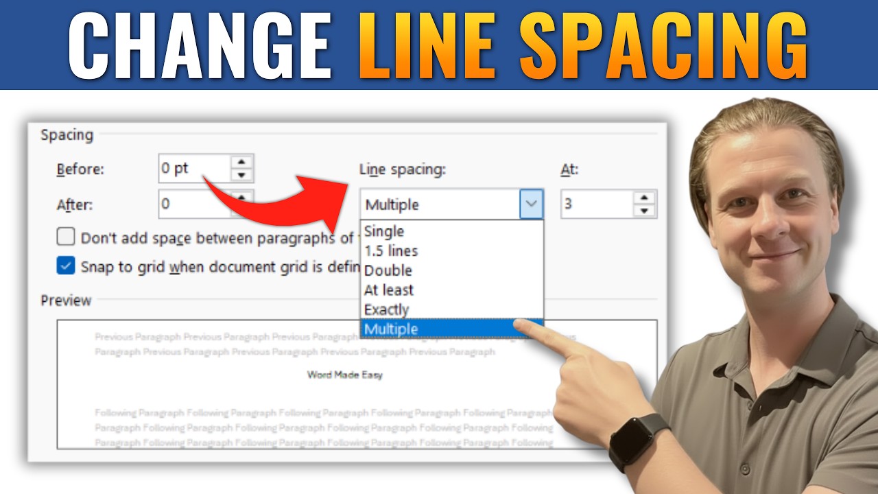 Paragraphs: How To Change Line Spacing in Microsoft Word video thumbnail