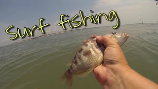 Fishing from the surf at Radio Island