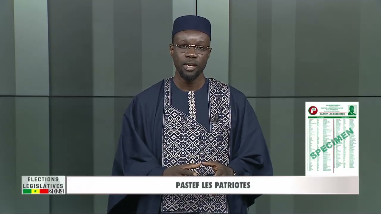 ÉLECTIONS LÉGISLATIVES 2024 | COALITION PASTEF LES PATRIOTES – DIMANCHE 27 OCTOBRE 2024