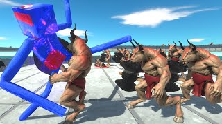 100 Minotaur vs 1 Enderman | 100 vs 1 | Animal Revolt Battle Simulator