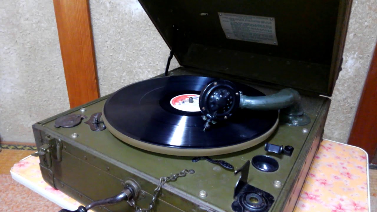 米軍ポータブル蓄音機でV-discかけてみた I tried V - disc with the