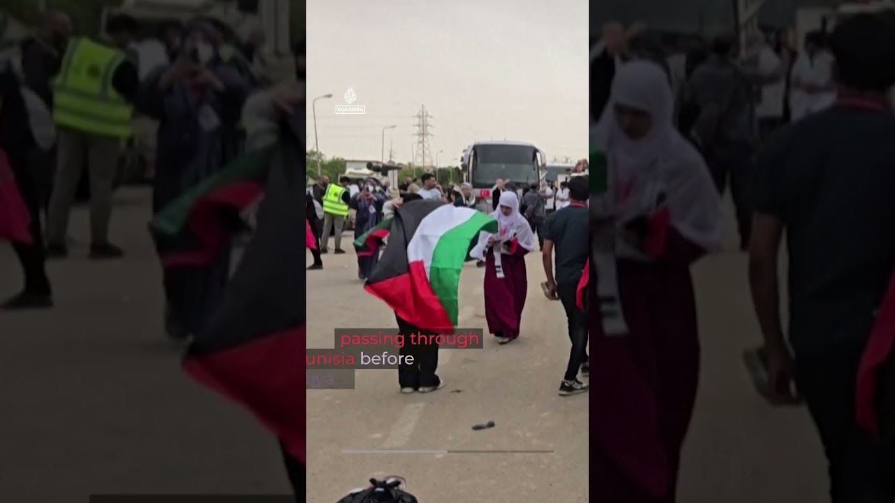 قافلة مساعدات غزة في ليبيا تستعد للتوجه إلى غزة | AJ #shorts