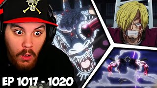 One Piece Episode 1017, 1018, 1019, 1020 Reaction - LUFFY IS POPPING OFF