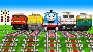 【踏切アニメ】あぶない電車 5 Train Climbing Pynamid 2025 🚦 Fumikiri 3D Railroad Crossing Animation #1 #train