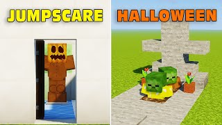 3+ Redstone Halloween Jumpscare Prank Build Hacks in Minecraft