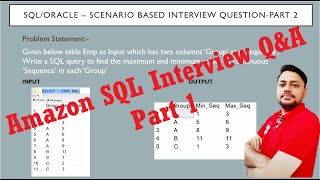 SQL Interview Questions and answers Part 2 | Amazon SQL Interview Question And Answer Part-1