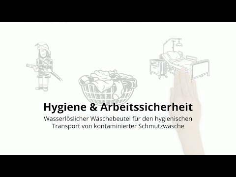 Wasserlöslicher Wäschebeutel für den hygienischen Transport von kontaminierter Schmutzwäsche
