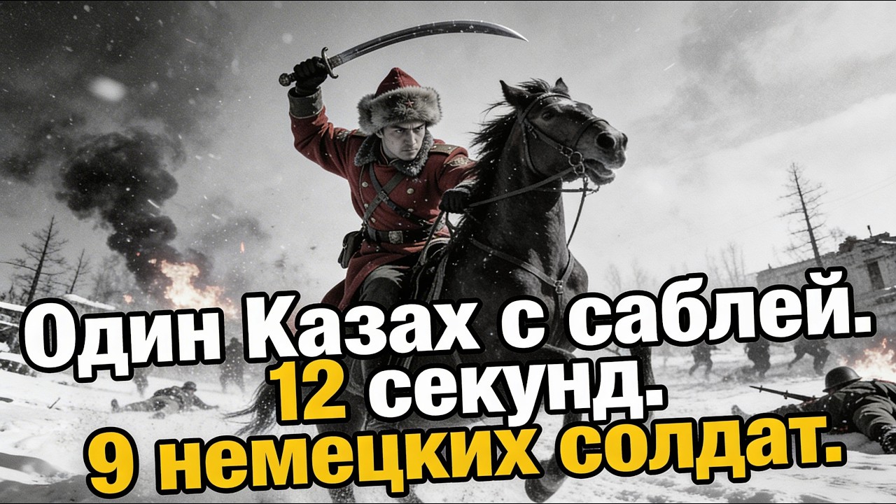 Казах с саблей убил 9 солдат верхмата за 12 секунд. - НЕМЕЦ видел это своими глазами и не верит.
