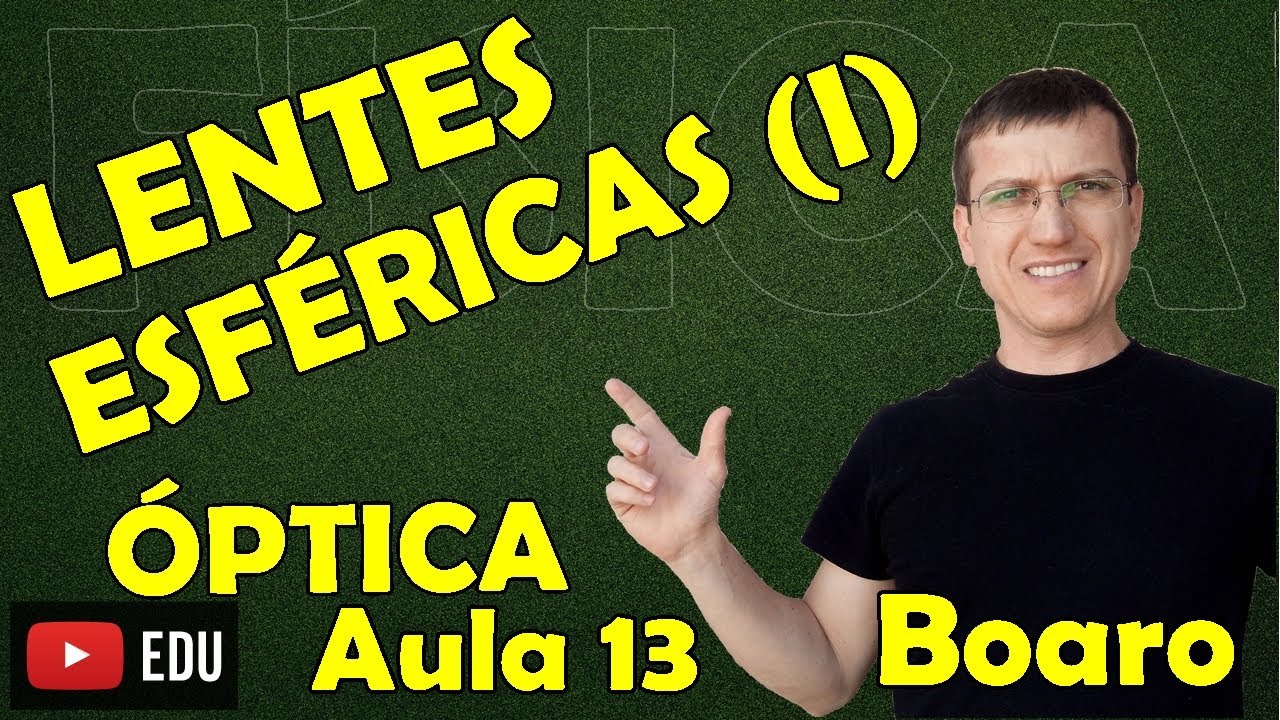 LENTES ESFÉRICAS I - TIPOS DE LENTES - ÓPTICA - Aula 13 - Prof.  Boaro