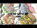 | Color With Me | Satisfying coloring sounds using markers | Food &amp; Cute coloring books 
