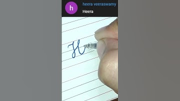 Heera - Beautiful name in Cursive writing | Cursive writing for beginners | #shorts