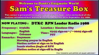 DYKC 675kHz RPN Leader Radio 1988: sign-on, Jingle, sign-off ～Sam's Treasure Box series 05～ screenshot 5