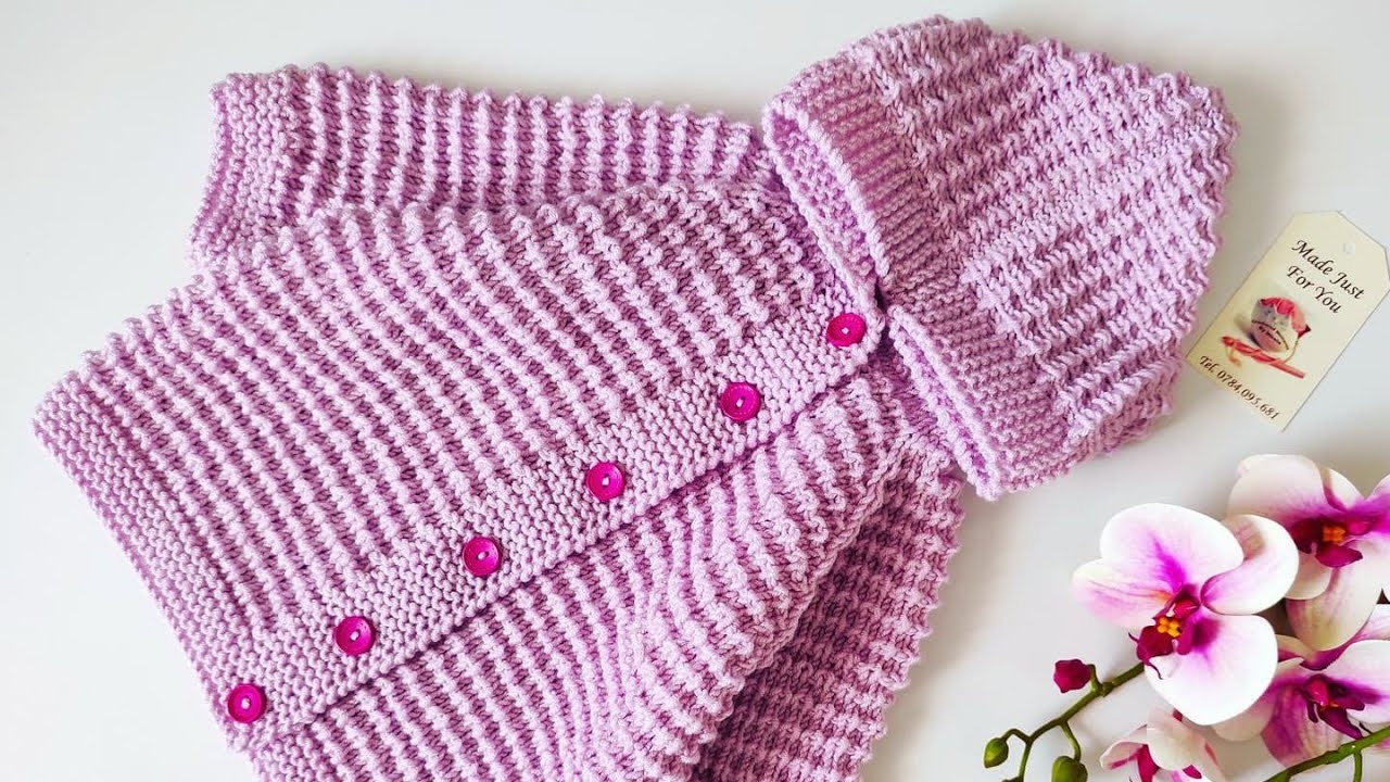 Cardigan tricotat cu glugă- model 3D sau dinte de șoarece( tutorial pas cu pas) #knitting #handmade