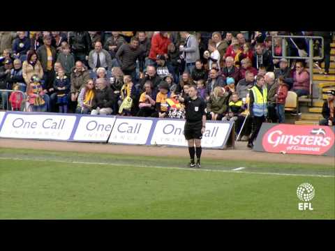 Rhys Bennett's goal correctly disallowed for offside against Portsmouth, 29Apr2017