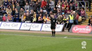 Rhys Bennett's goal correctly disallowed for offside against Portsmouth, 29Apr2017