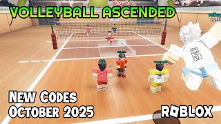 Roblox Volleyball Ascended New Codes October 2025
